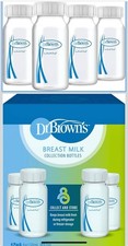 Dr Brown  s Breast Collection Bottles 4 Pack 4oz BPA Free Pump Storage Caps