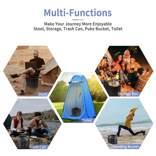 Portable Toilet for Camping, Portable Potty for Adults, Porta Potty Travel To... - Picture 7 of 7
