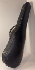 Antique Hard Violin Case Display Case Only Purple Lining Reg 1800 s Tag