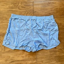 PINK Victoria's Secret Sleep Shorts Boxers Size L Baby Blue Satin