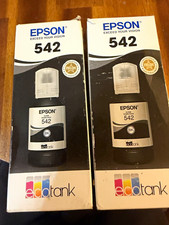 Epson EcoTank 542 Black Genuine Ink Bottles Lot of 2 T542120-S T542120-CP