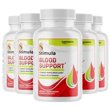 Stimula Blood Support Supplement for Healthy Blood Pressure - 5 Bottles
