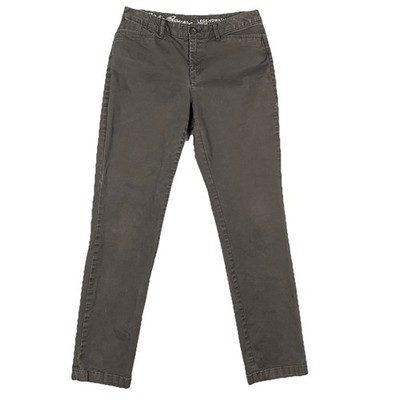 Eddie Bauer Legendwash Curvy Straight Stretch Chino Pants Womens 4 Charcoal Gray