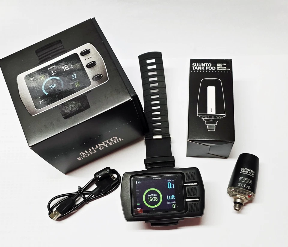 Tauchcomputer SUUNTO EON STEEL mit Tank Pod , wenig benutzt auch einzeln