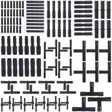 115 PCS Vacuum Connector Assortment Heat Resistance 240   460   12 Sizes Black