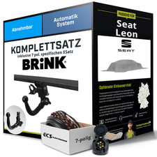 Für SEAT Leon III Typ 5F,5F1 Anhängerkupplung abnehmbar +eSatz 7pol 15- PKW