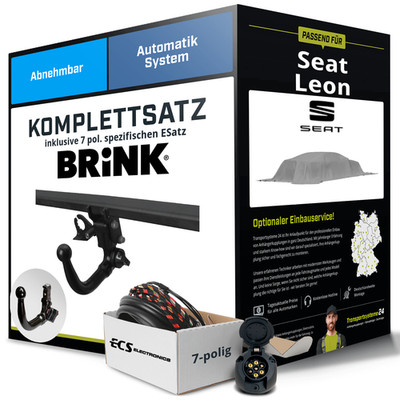 Für SEAT Leon III Typ 5F,5F1 Anhängerkupplung abnehmbar +eSatz 7pol 15- PKW