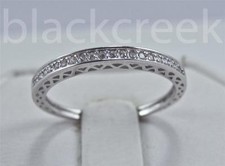 925 Sterling Silver .25ct. White C.Z Promise Wedding Band / Ring Size 6