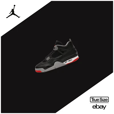 Nike Air Jordan 4 Bred Reimagined Sneaker 40.5 41 - FV5029-006