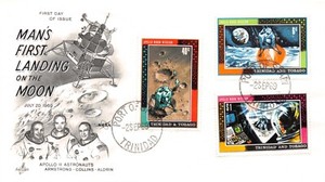 APOLLO 11 MOON LANDING COVER TRINIDAD/TOBAGO COMPLETE SPACE SET - SC# 166-168