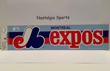 Vintage 1980's MLB MONTREAL EXPOS ASCO BUMPER STICKER NEW Old Stock UNUSED