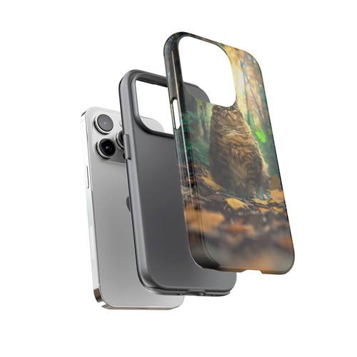 For iPhone / Galaxy / Pixel | Phone-Ink Case - Chonk Fat Gray Cat Forest Anime - Picture 41 of 173