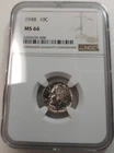 1948 Roosevelt Dime 10C NGC MS 66 #6305659-008
