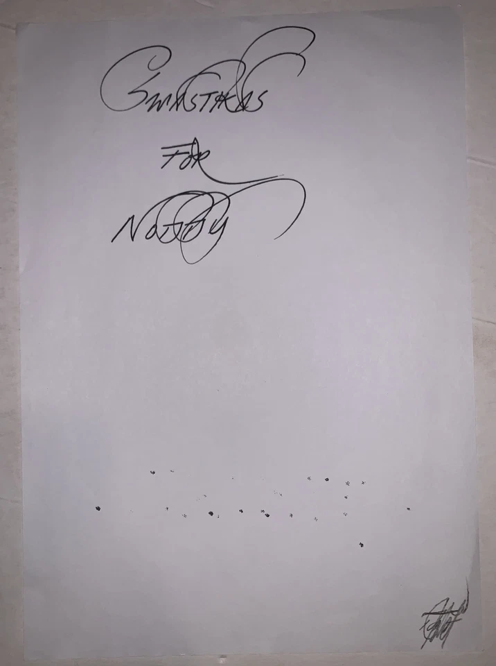 2 SIGNED DOCUMENTS, by DAVID TIBET, CURRENT 93, SWASTIKAS FOR NODDY, COIL, MUSIC - Image 4 of 4