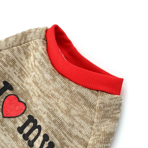 I Love Mummy/Daddy Dog Jumper Chihuahua Clothes Pet Puppy Cat Sweater Purppy UK - Picture 11 of 34