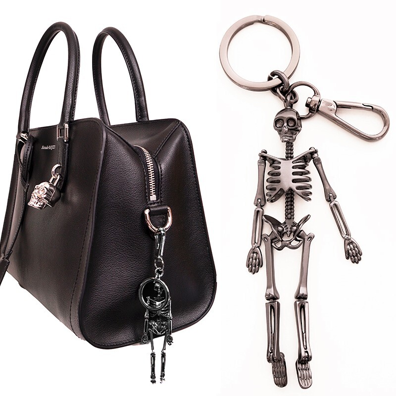 NEW $375 ALEXANDER MCQUEEN Gunmetal Silver Tone Brass NEW $375 ALEXANDER MCQUEEN Gunmetal Silver Tone Brass