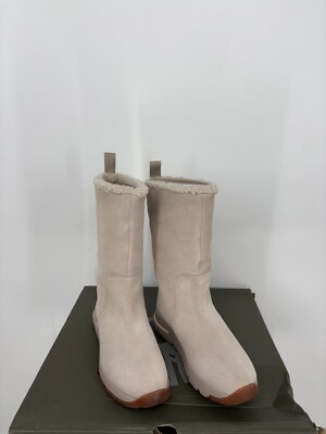 Timberland Womens Mabel Town WP Pull On Boots 6.5 Taupe Suede Sherpa 0A1ZQA K51