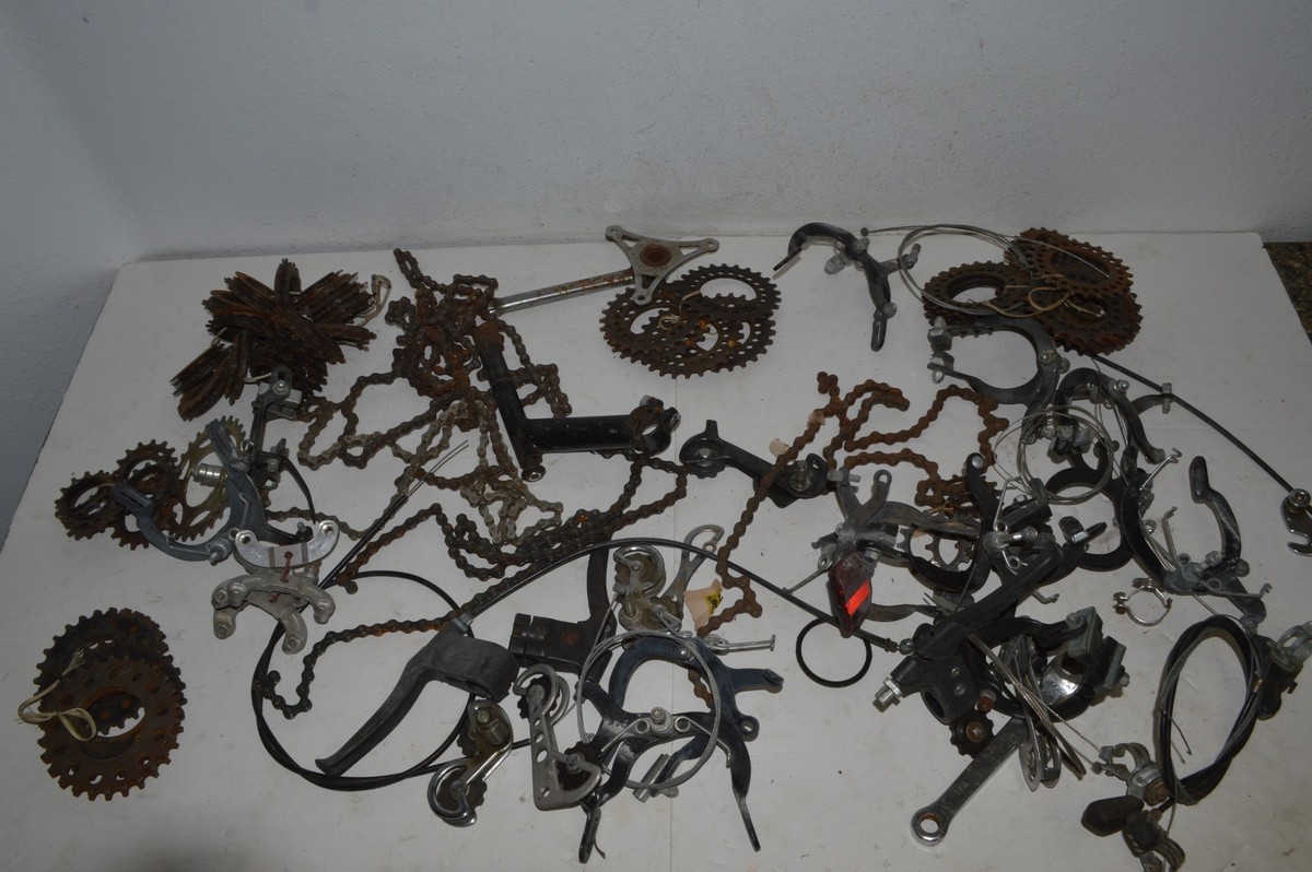 VINTAGE BICYCLE BIKE PARTS- BRAKES GEARS- LOT OF 60+ - SHIMANO