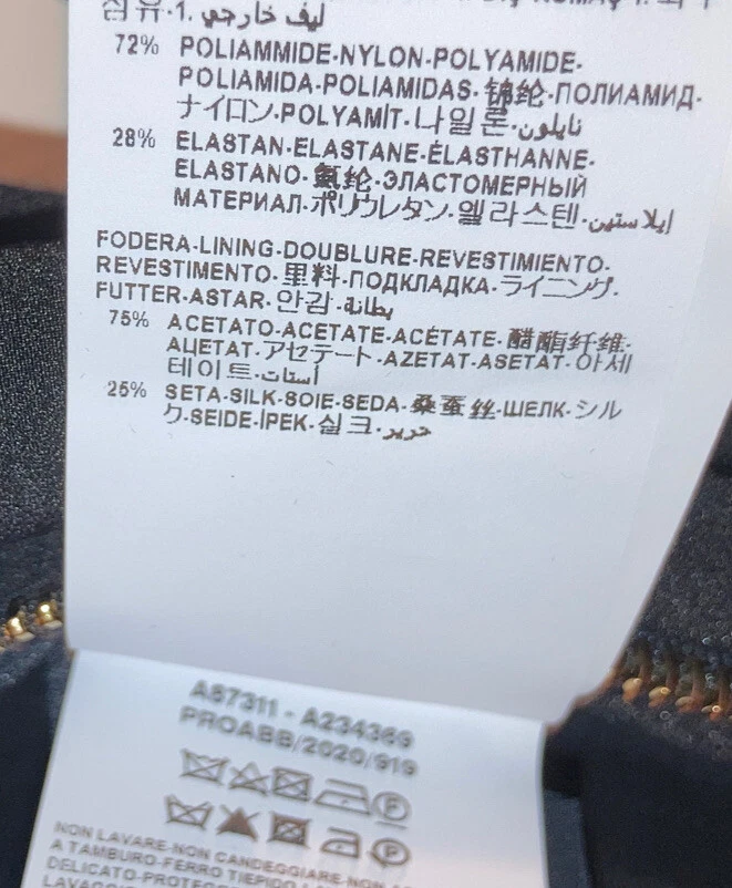 A87311 Autentico Abito Senza Maniche Versace Nuovo con Cerniera Anteriore Nero Nuovo con Etichette Italia Taglia 40 US 6