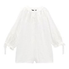 ZARA ROMPER WITH FLORAL EMBROIDERY