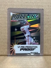 Tre Phelps 2024 Leaf Vivid Baseball 1/1 Pre Production Proof