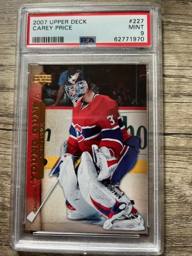 2007-08 Upper Deck #227 Carey Price Young guns PSA 9   PSA Is A Joke
