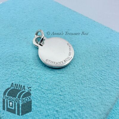 Tiffany & Co. 925 Silver 1837 Pink Enamel Round Dot Charm Pendant