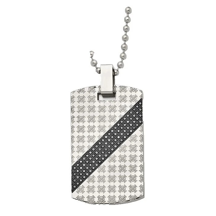 Diamond Stainless Steel Chain Necklaces & Pendants for Men