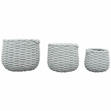 Korb Set/3 SAC - grau - 16x16x16 cm/20x20x20 cm/23x23x23 cm