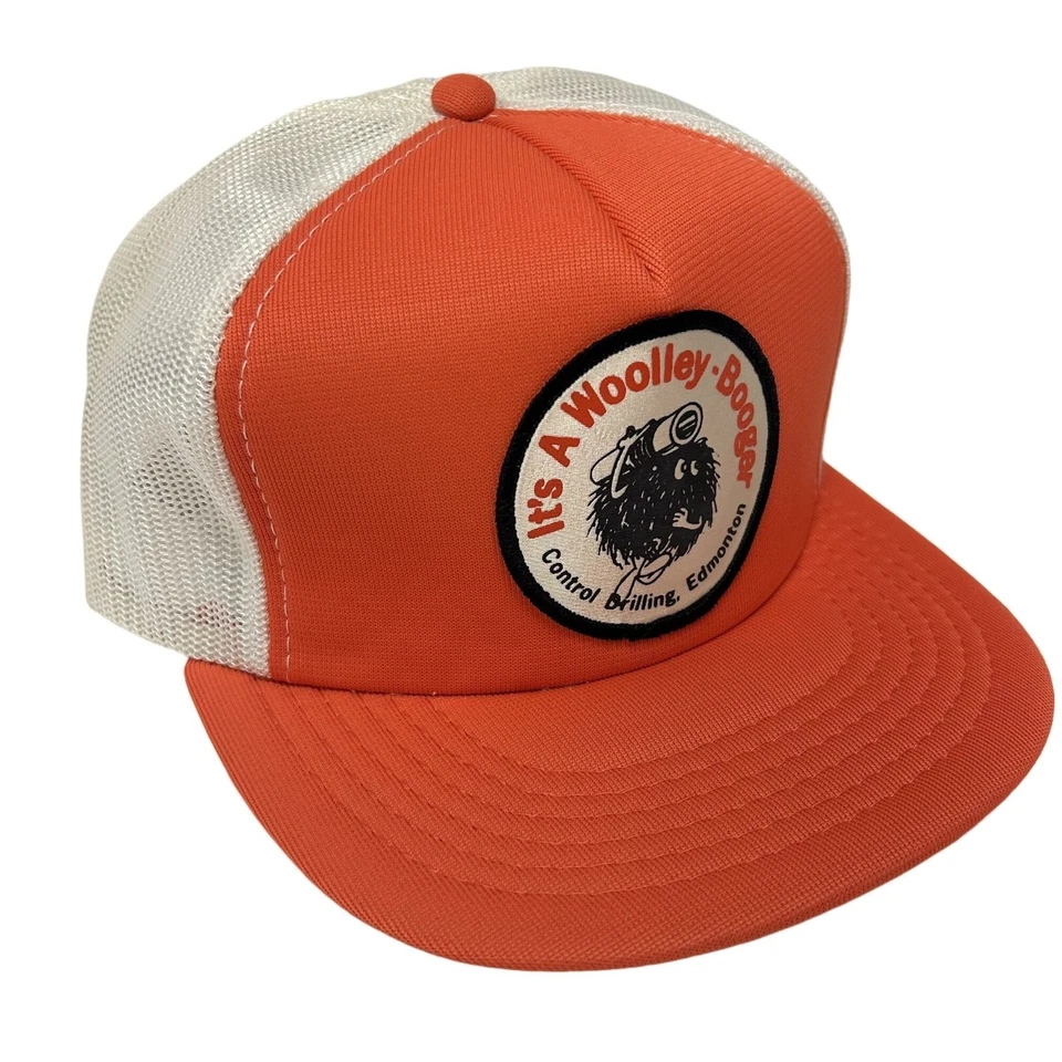 NoS Nuevo De Colección Años 80 Kayjet Naranja Malla CAMIONERO Sombrero WOOLLEY BOOGER Perforación Snapback Foto 2 de 4