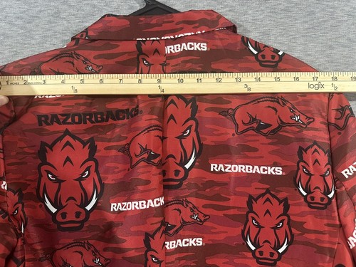Arkansas Razorbacks Sport Coat Blazer Small Red All Over Print Top Drawer - Picture 15 of 16