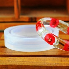 1 X 15Mm Stampo In Silicone Per La Realizzazione Di Bracciali A Curva In Resina