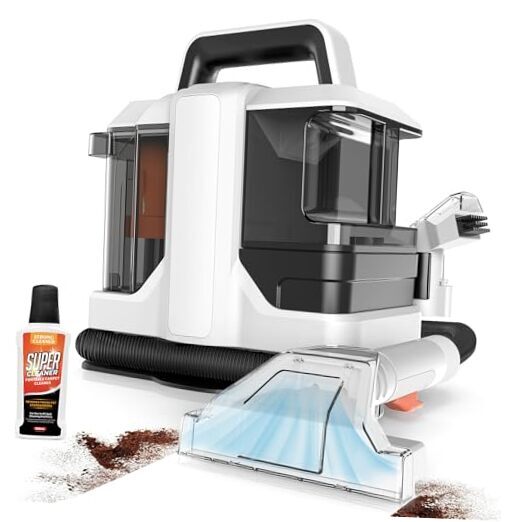 Portable Carpet Cleaner Machine, Powerful Deep Stain Cleaning for Couch, White