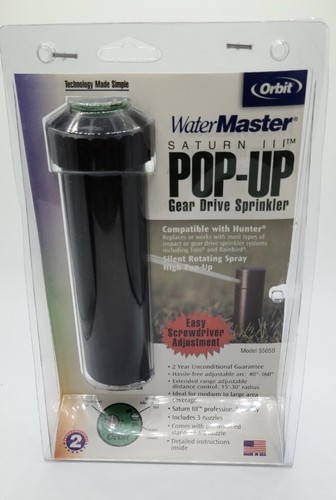 Orbit Water Master Saturn III Pop-Up Gear Drive Sprinkler 15'-30' Radius --New - Picture 2 of 6