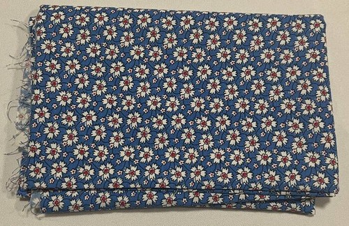 2018 Connecting Threads COUNTRY FAIR Cotton Fabric1 YARD Blue Small Flowers - Picture 2 of 2