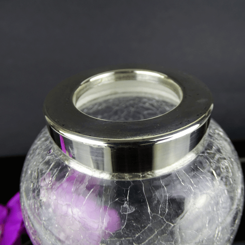 Art Deco Glas Vase mit Montur, Modernist, Glass, Wilhelm Wolff