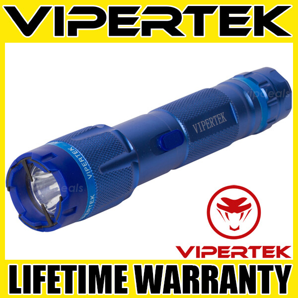 VIPERTEK　ハンディライト　スタンガン VIPERTEK Stun Gun VTS-T03 BLUE Metal Rechargeable LED Flashlight