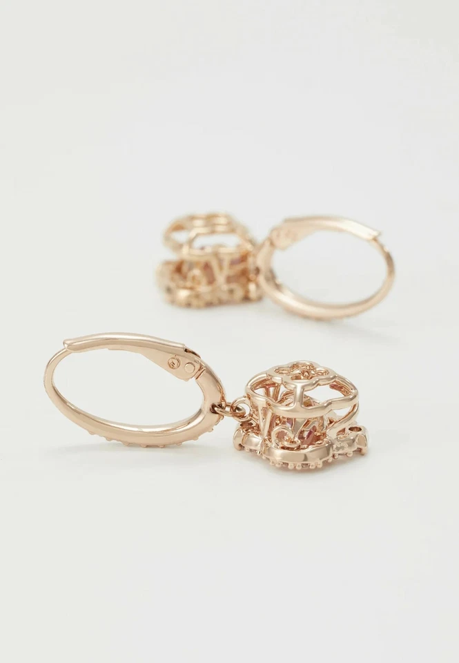 New in Gift Box SWAROVSKI 5516477 Rose Gold Pink Sparkling Dance Clover Earrings - Image 4 of 4