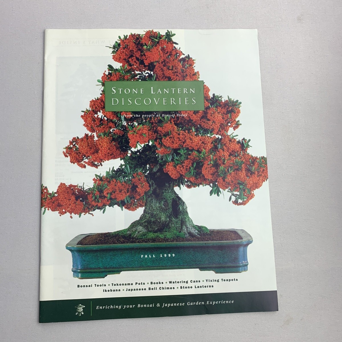 Vintage Stone Lantern Discoveries Bonsai Catalog Fall 1999 Japanese Garden