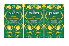 Pukka - Clean Matcha Green Organic Herbal Tea - 3 Packs of 20 Sachets