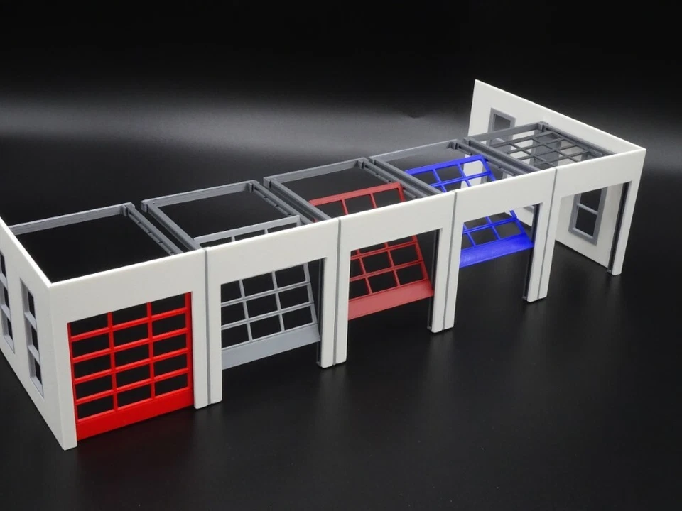 H0 Rolltor / Sektionaltor für Hallen- beweglich - 5x3 Fenster - Bild 2 von 4