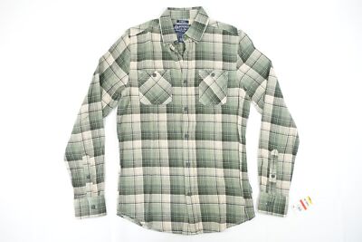 AMERICAN RAG PLAID CHECK GREEN XS FLANNEL BUTTON FRONT SHIRT MENS NWT NEW