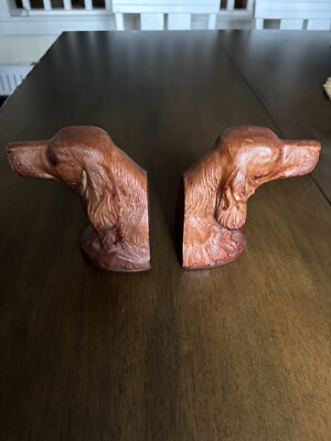 Vintage Andrea Sadek Dog Bookends Heavy