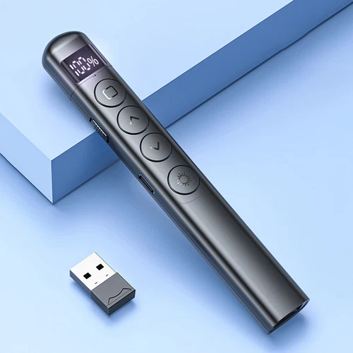 2.4GHz Wireless Presentation Clicker Type-C Rechagable Remote Control Pen for PC