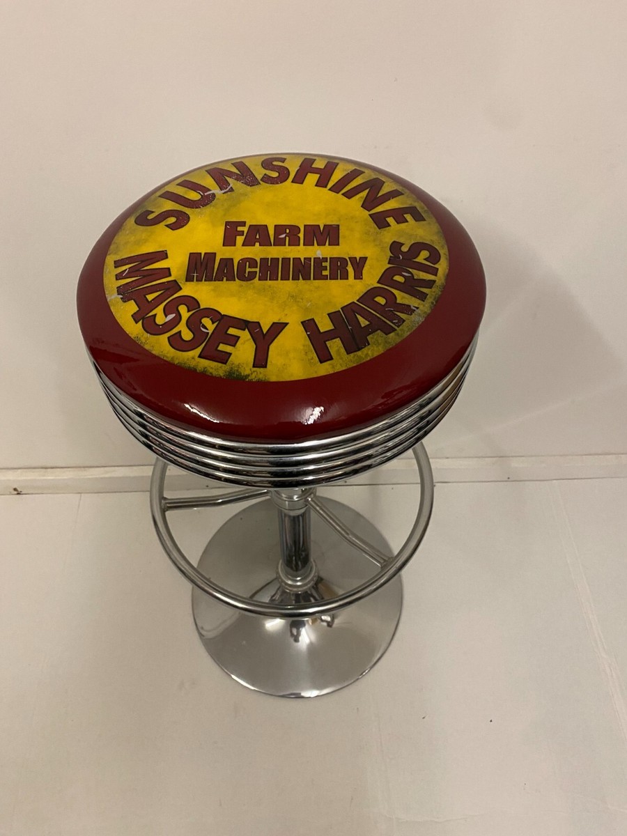 SUNSHINE MASSEY HARRIS PREMIUM BAR STOOL ADJUSTABLE HEIGHT TRACTOR