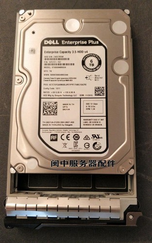 For DELL ST6000NM0034 08D1V4 8D1V4 6T 7.2K 3.5 SAS 12Gb Storage Hard Drive - Afbeelding 3 van 12