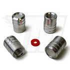 4x Cache-Soupape en Métal pour Pneus de Voiture, Pneus Argent
