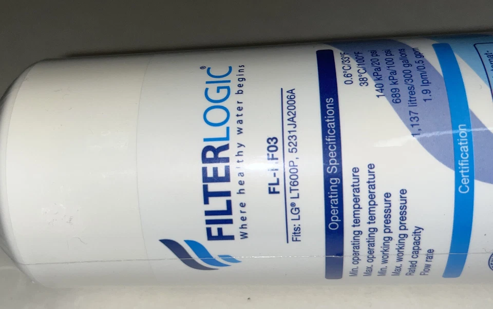 FilterLogic FL-RF03 Replacement Refrige Water Filter for LGLT600P Kenmore469990 - Image 2 of 3