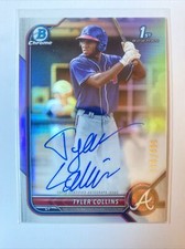 2022 Bowman Chrome Tyler Collins #CPA-TCS Auto Signed Base Refractor /499 Braves