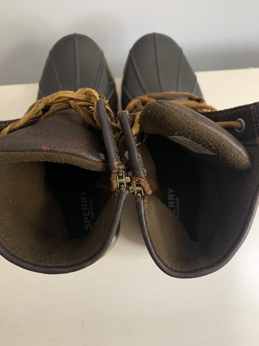 Sperry Top-Sider Mujer’s 7 M Agua Salada Impermeable Pato Botas Marrón Goma Pato - Imagen 9 de 10